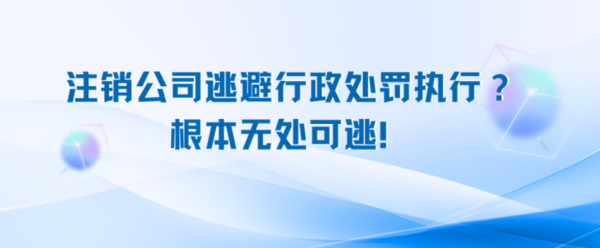 美港通配资 妄图通过注销公司逃避行政处罚执行？根本无处可逃！