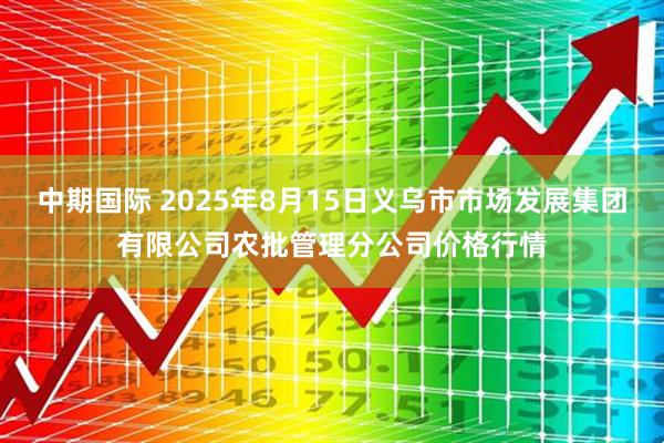 中期国际 2025年8月15日义乌市市场发展集团有限公司农批管理分公司价格行情